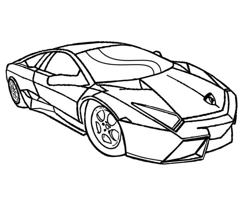 Coloriage lamborghini 5 à imprimer