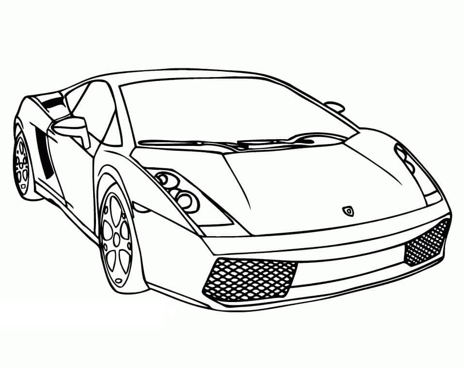 Coloriage lamborghini 6