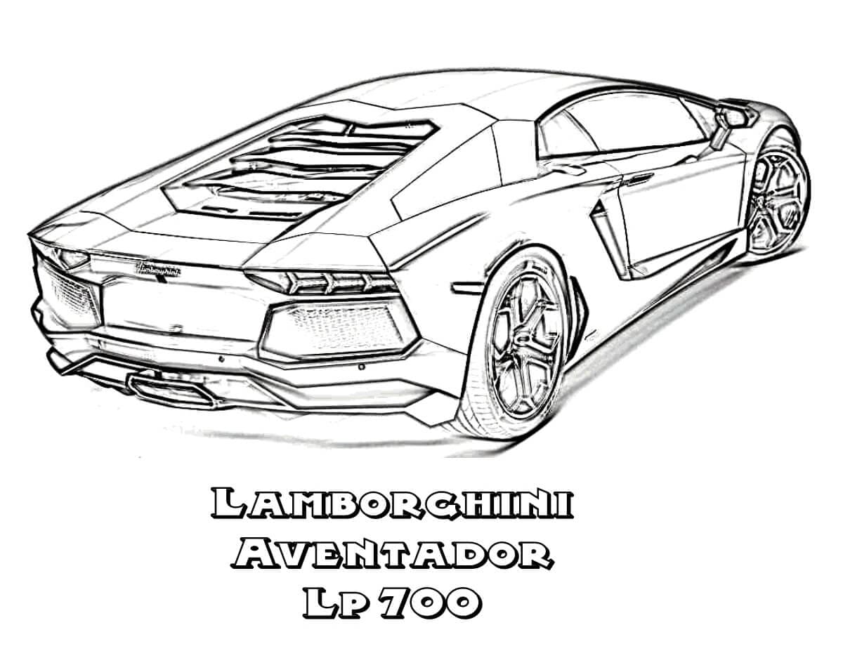 Coloriage lamborghini 9