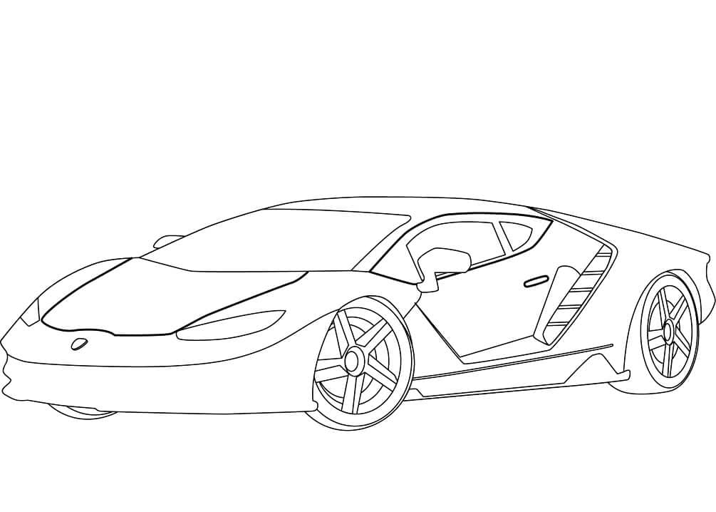 Coloriage lamborghini centenario