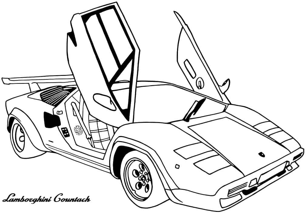 Coloriage lamborghini countach