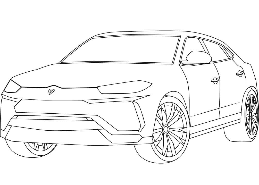 Coloriage lamborghini urus