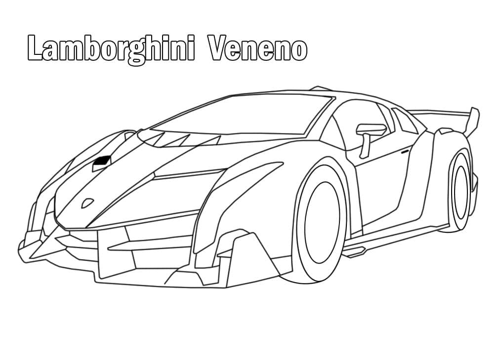 Coloriage lamborghini veneno