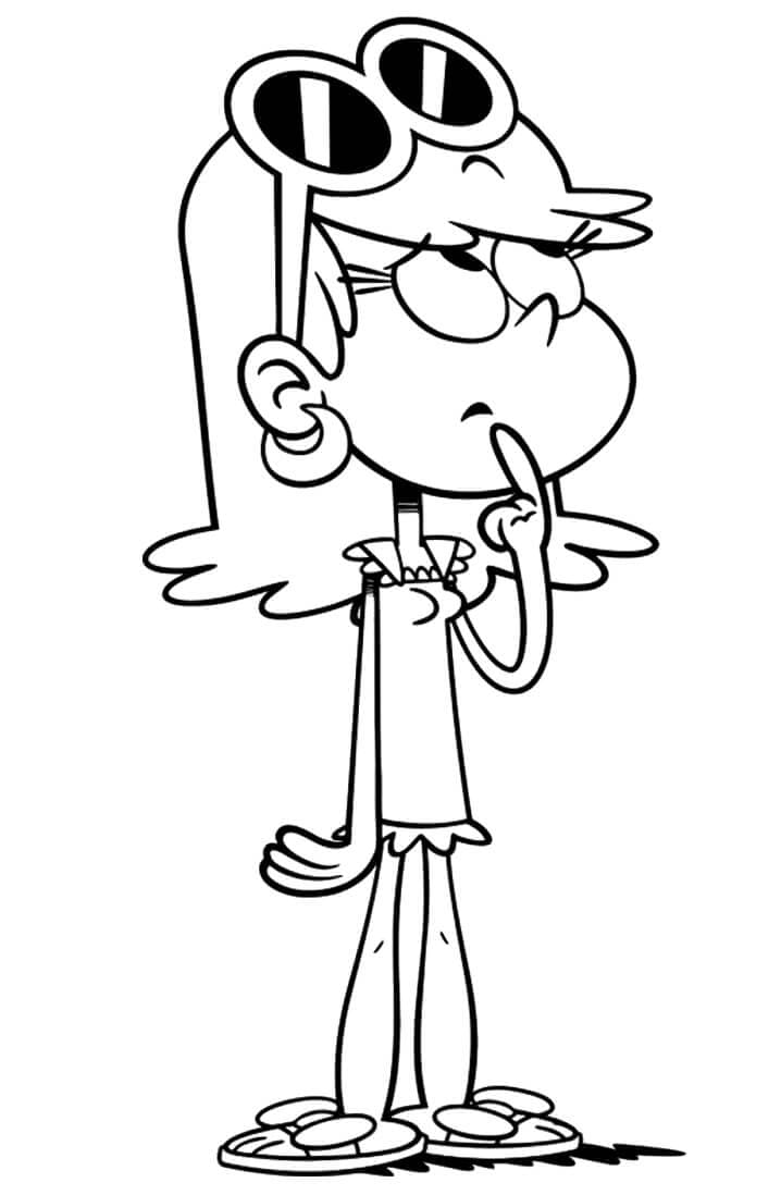 Coloriage leni loud 1