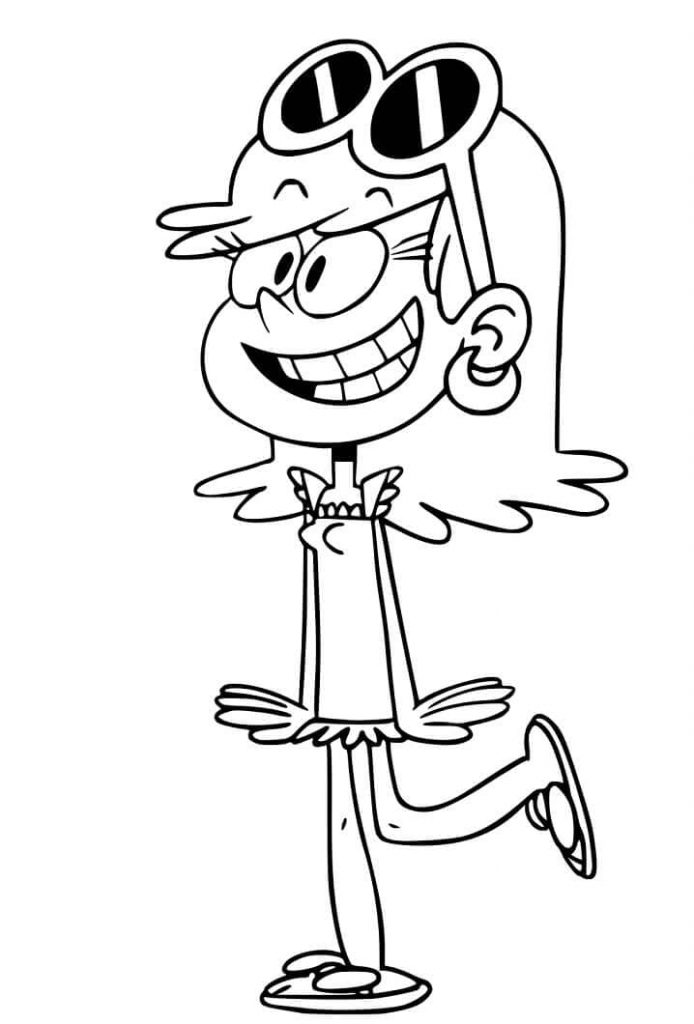 Coloriage leni loud à imprimer