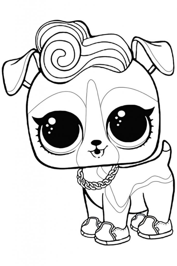 Coloriage lol animaux dj k9 à imprimer