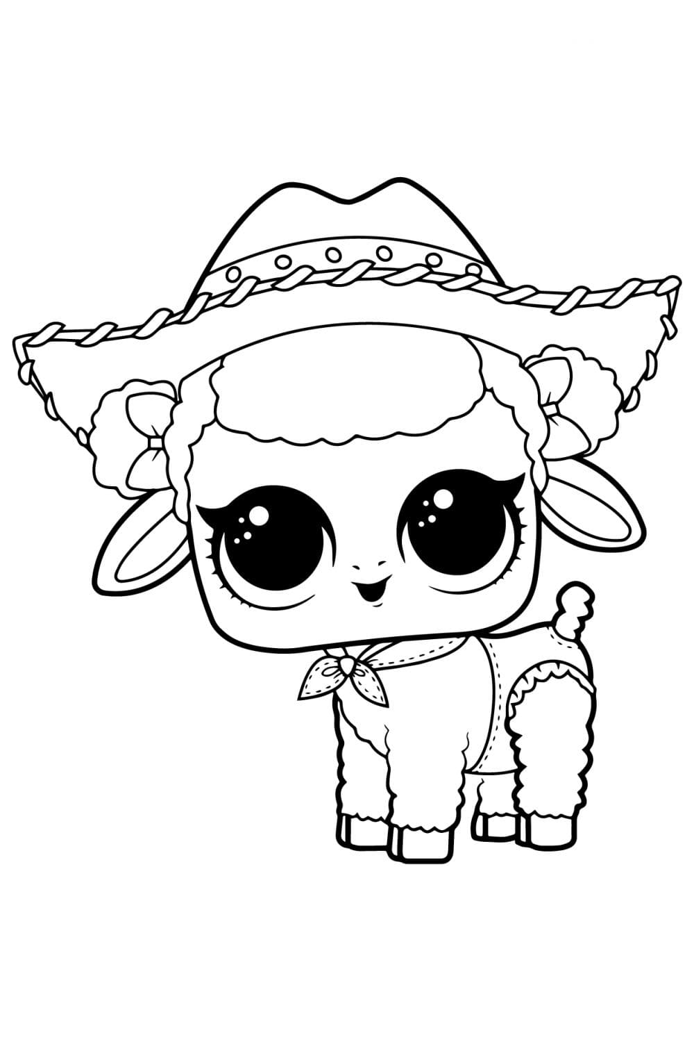 Coloriage lol animaux lamb dancer