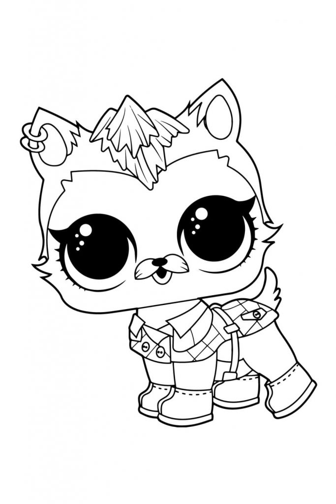 Coloriage lol animaux puppy ice à imprimer