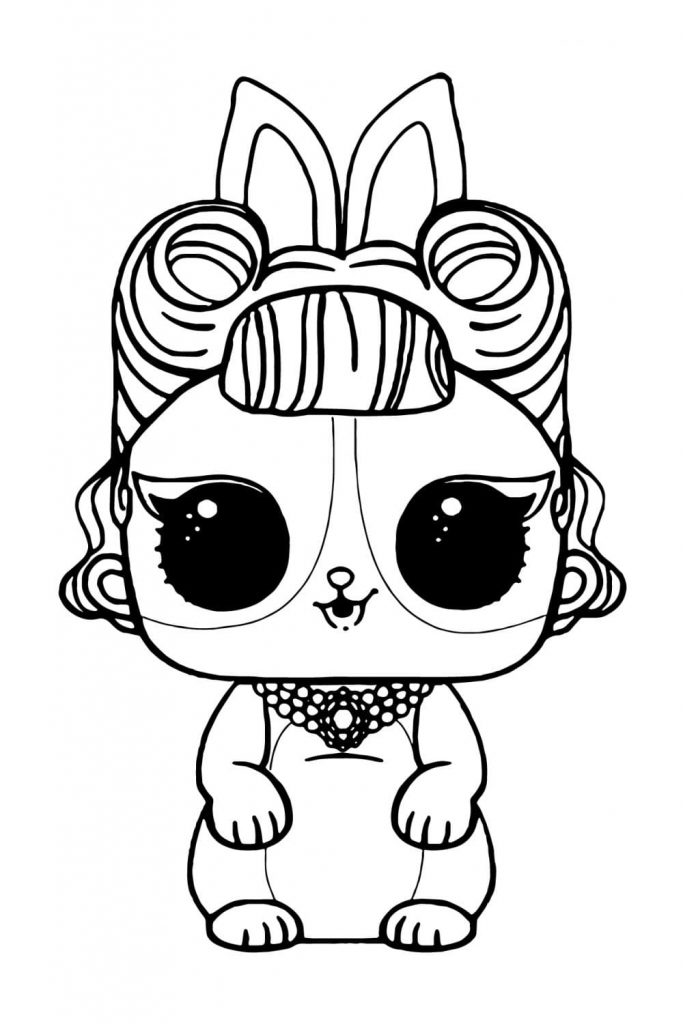 Coloriage lol animaux rabbit alarmist à imprimer