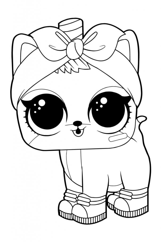 Coloriage lol pets cat worker à imprimer