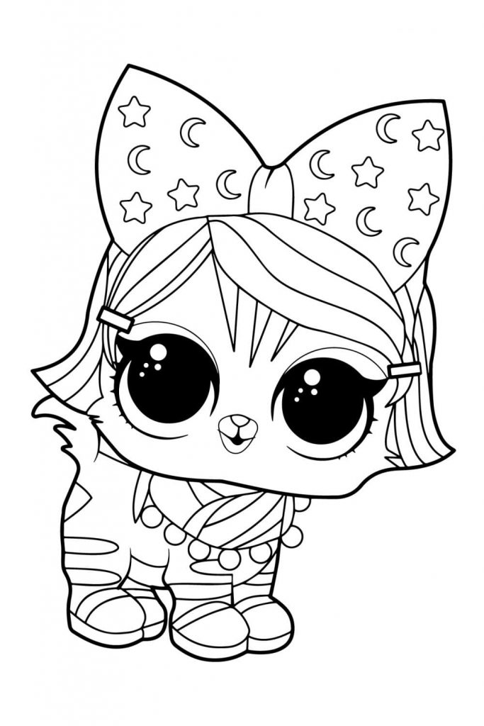 Coloriage lol pets kitten night à imprimer