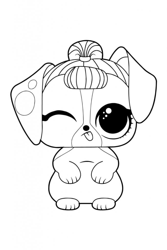 Coloriage lol pets puppy à imprimer