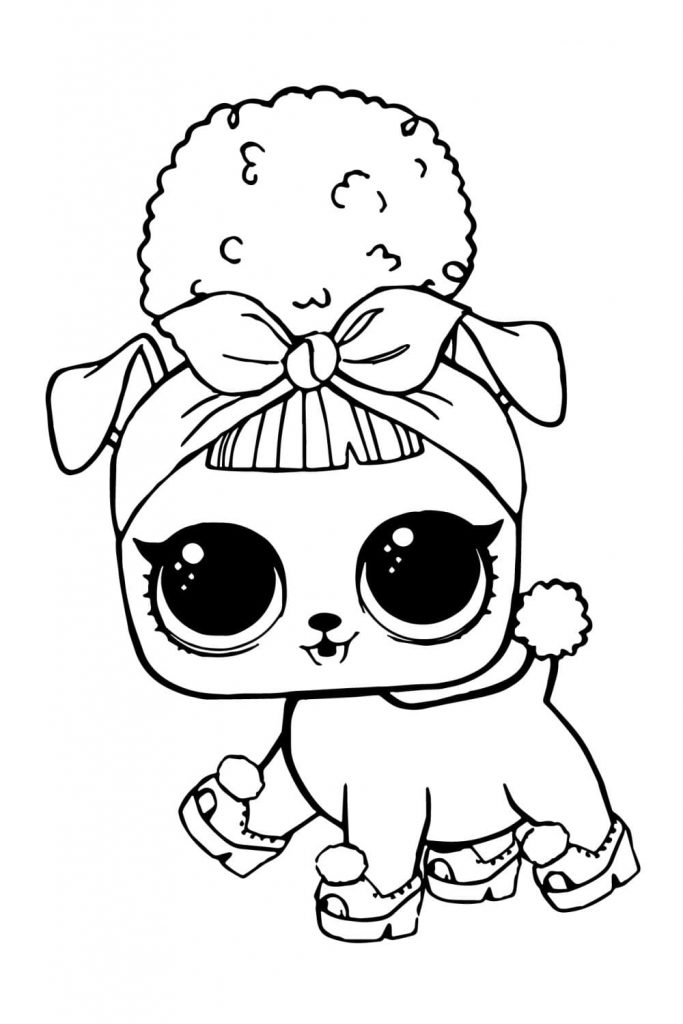 Coloriage lol pets puppy bee à imprimer