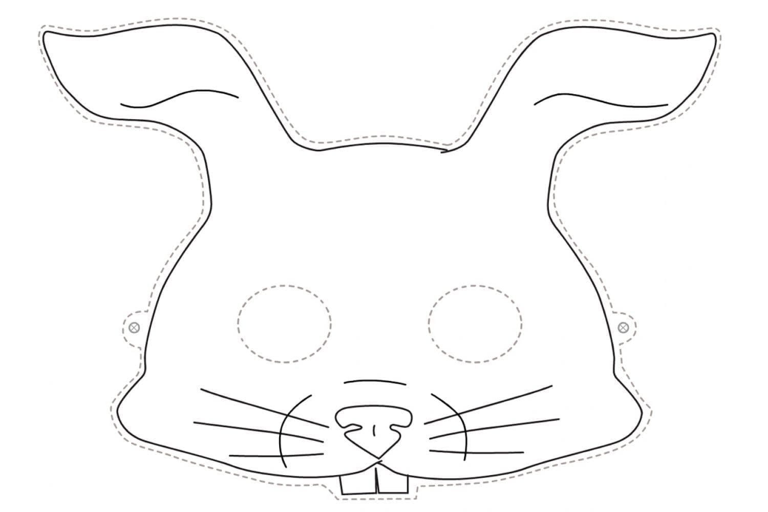 Coloriage masque de lapin 1 à imprimer