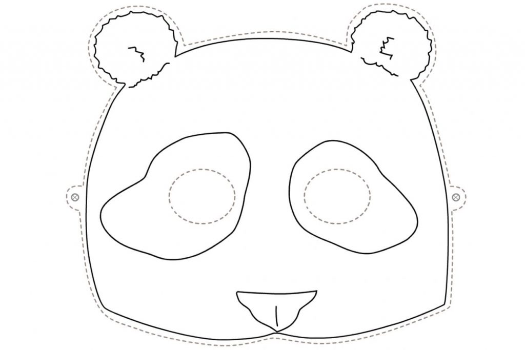 Coloriage masque de panda à imprimer