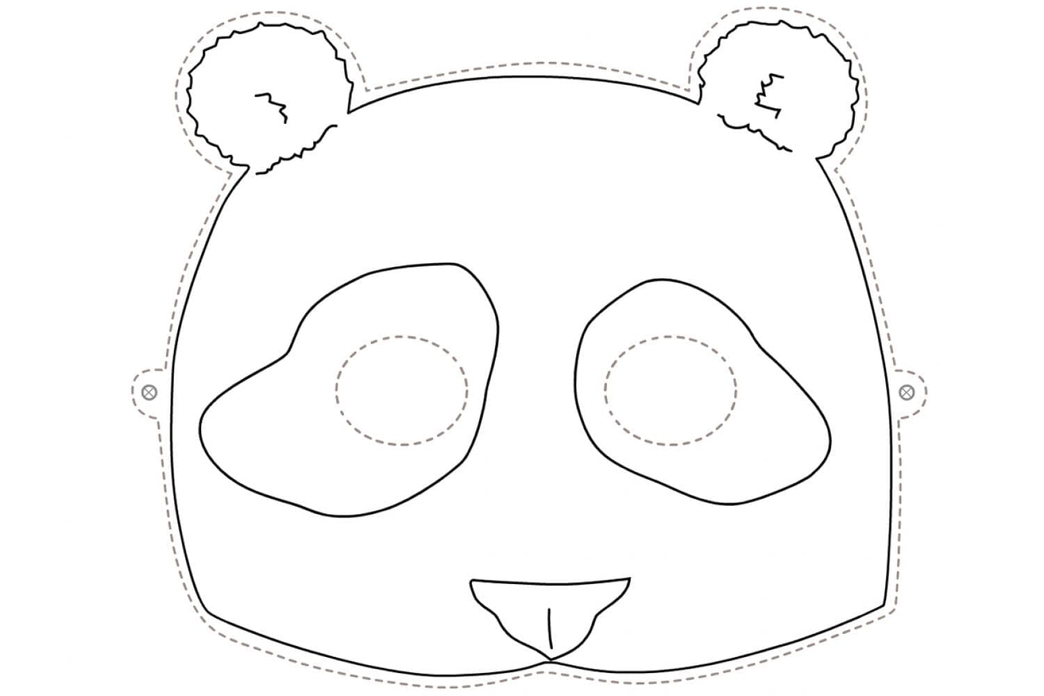 Coloriage masque de panda