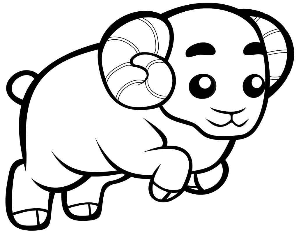 Coloriage mouton 4