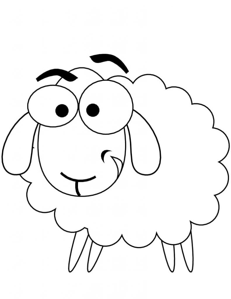 Coloriage mouton mignon à imprimer