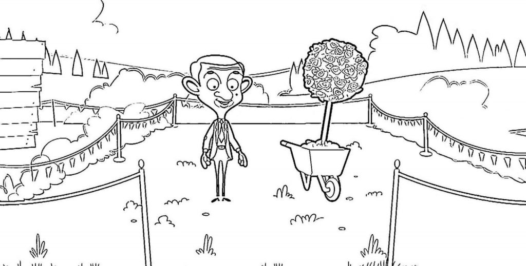 Coloriage mr bean 4 à imprimer