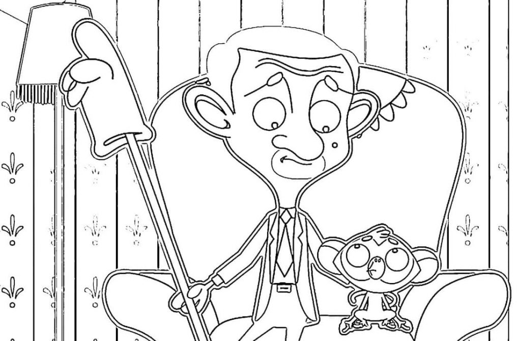 Coloriage mr bean 6 à imprimer