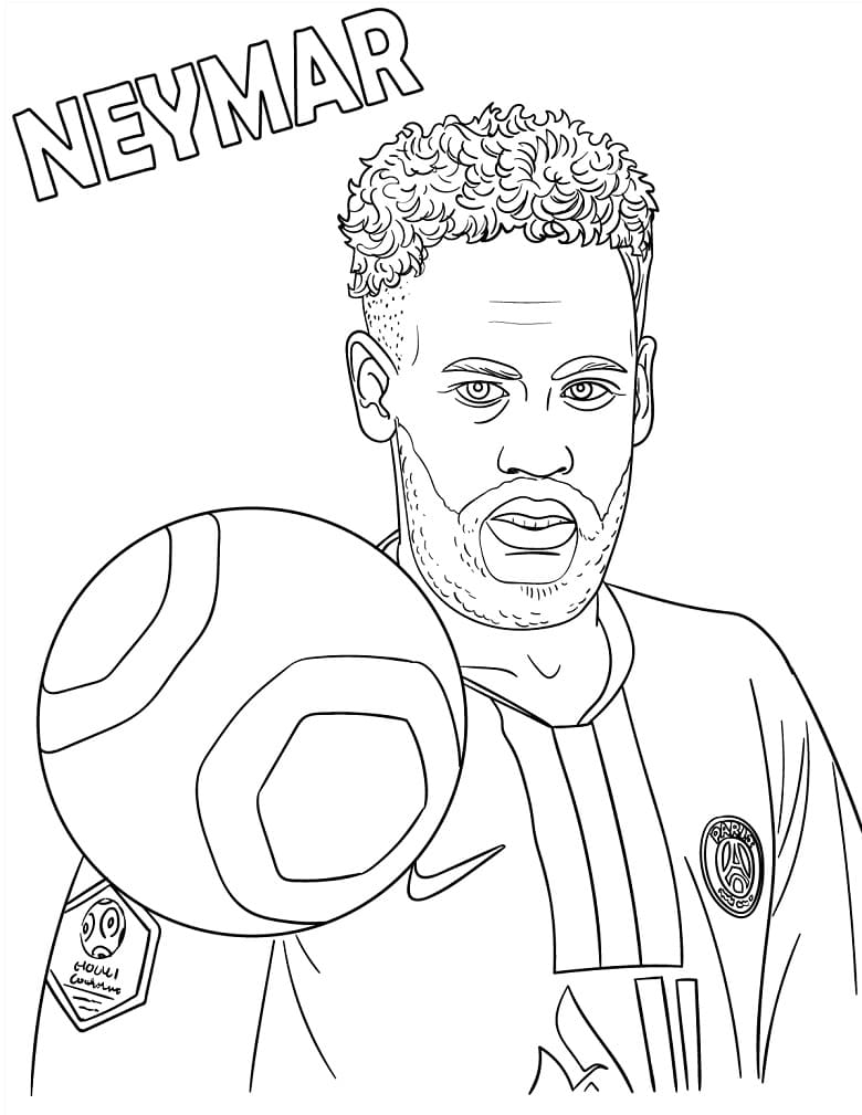 Coloriage Neymar à imprimer