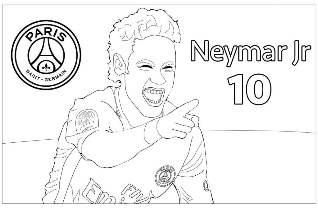Coloriage neymar 5 à imprimer