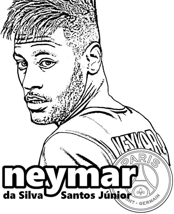 Coloriage neymar jr à imprimer