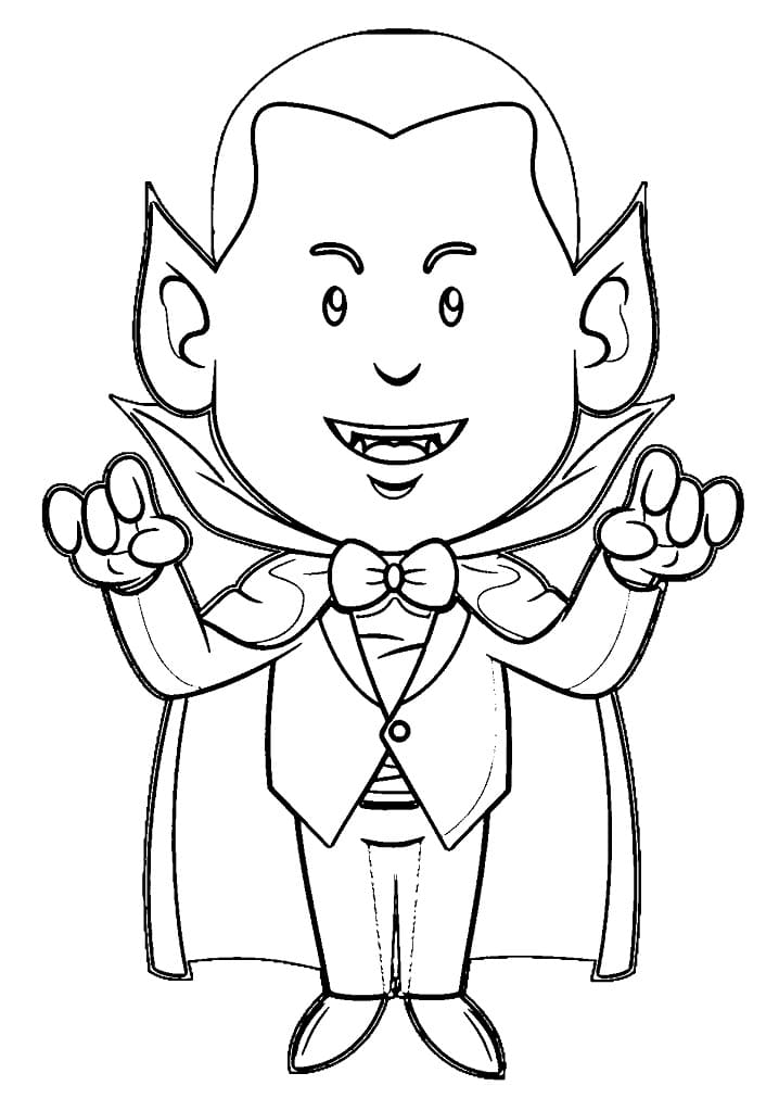 Coloriage petit vampire