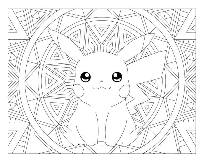 Coloriage pokemon mandala 10 à imprimer