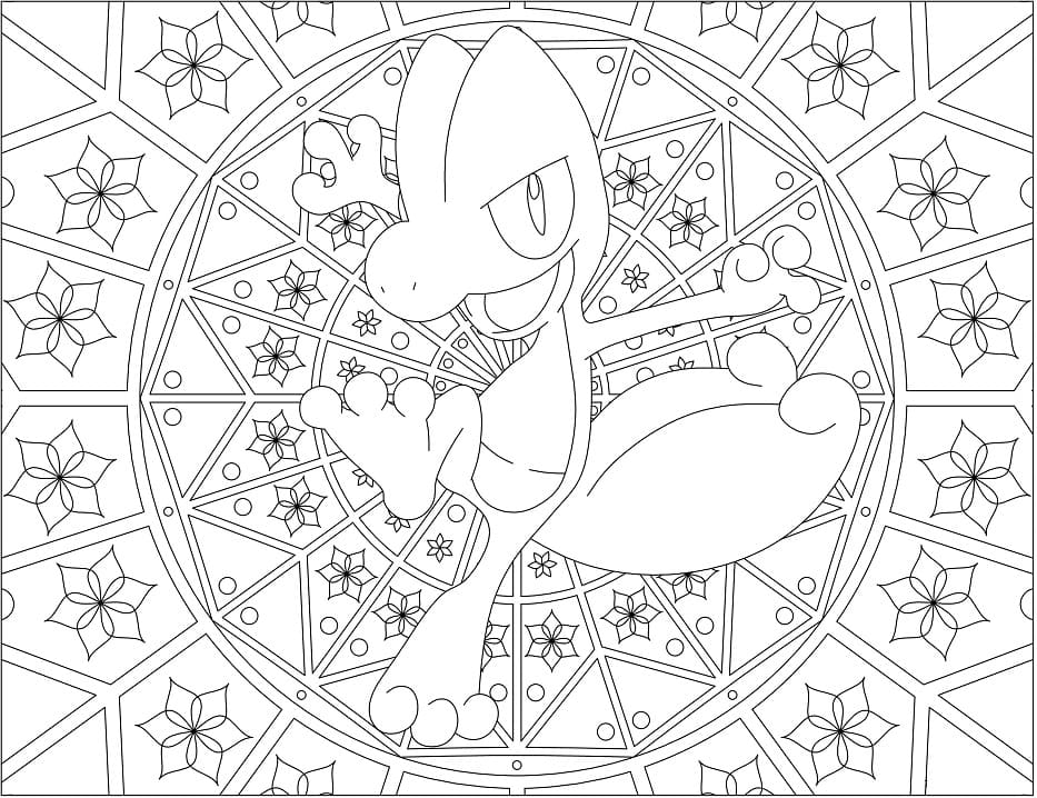 Coloriage pokemon mandala 17 à imprimer