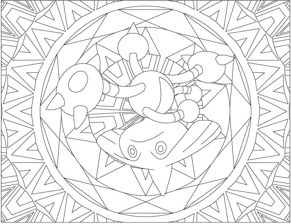 Coloriage pokemon mandala 7 à imprimer