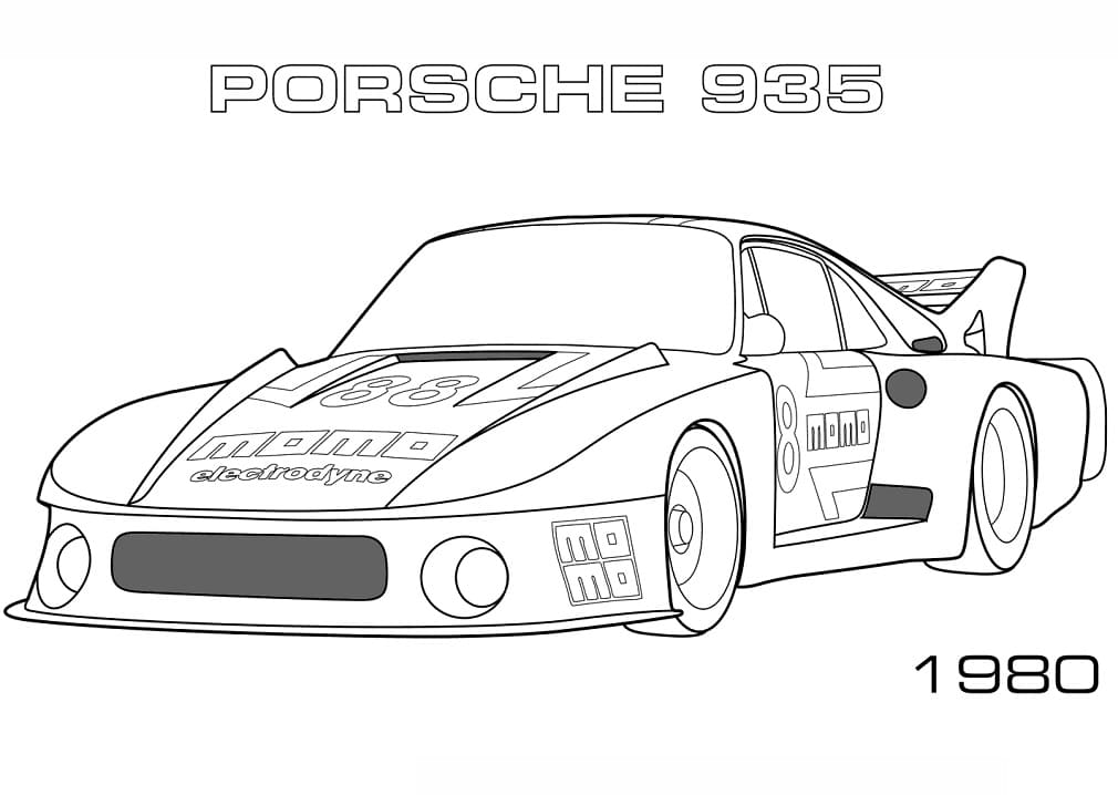 Coloriage Porsche à imprimer