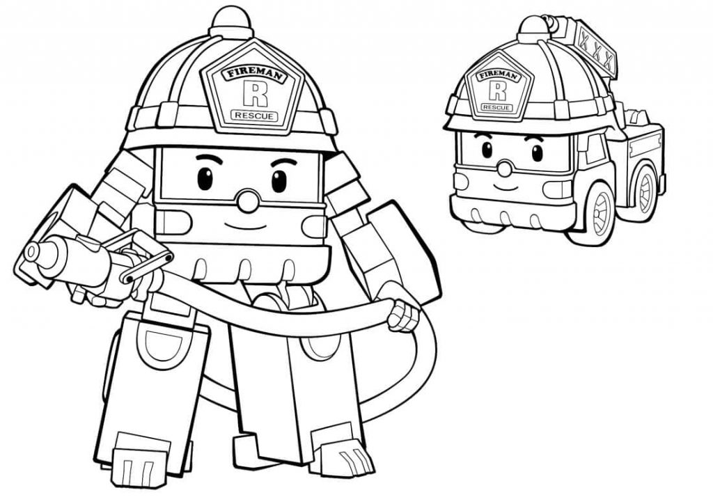 Coloriage robocar poli 1 à imprimer