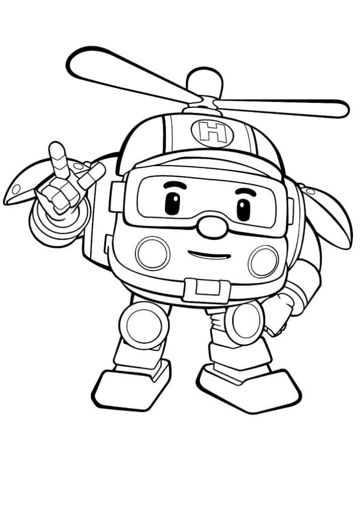 Coloriage robocar poli 12 à imprimer