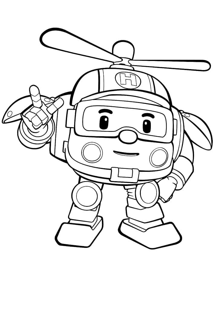 Coloriage robocar poli 12