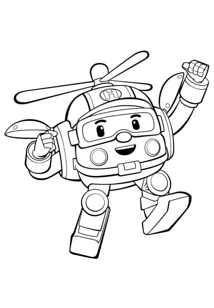 Coloriage robocar poli 13 à imprimer