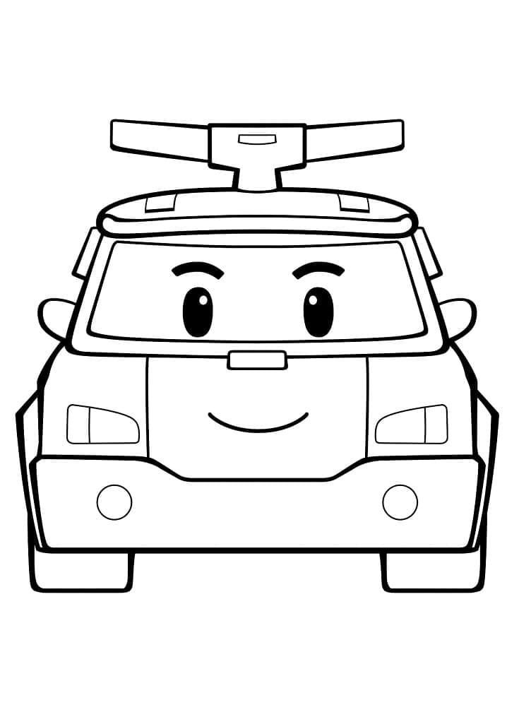 Coloriage robocar poli 14