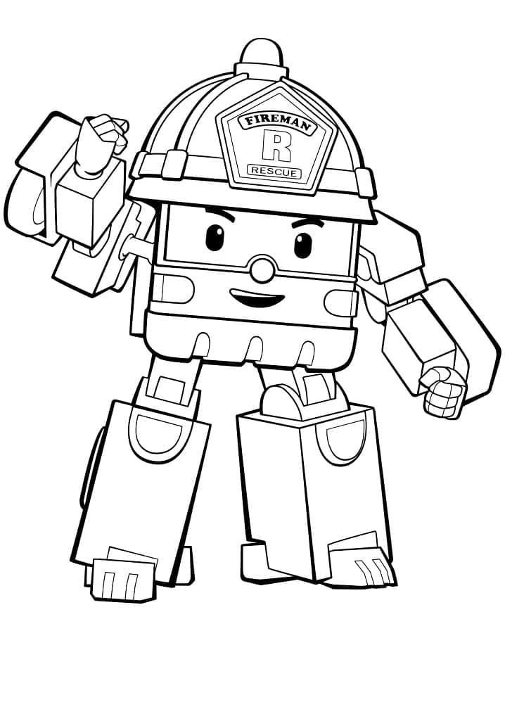 Coloriage robocar poli 15