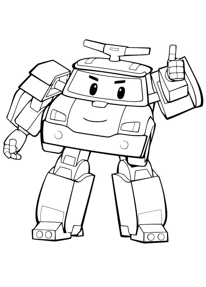 Coloriage robocar poli 16