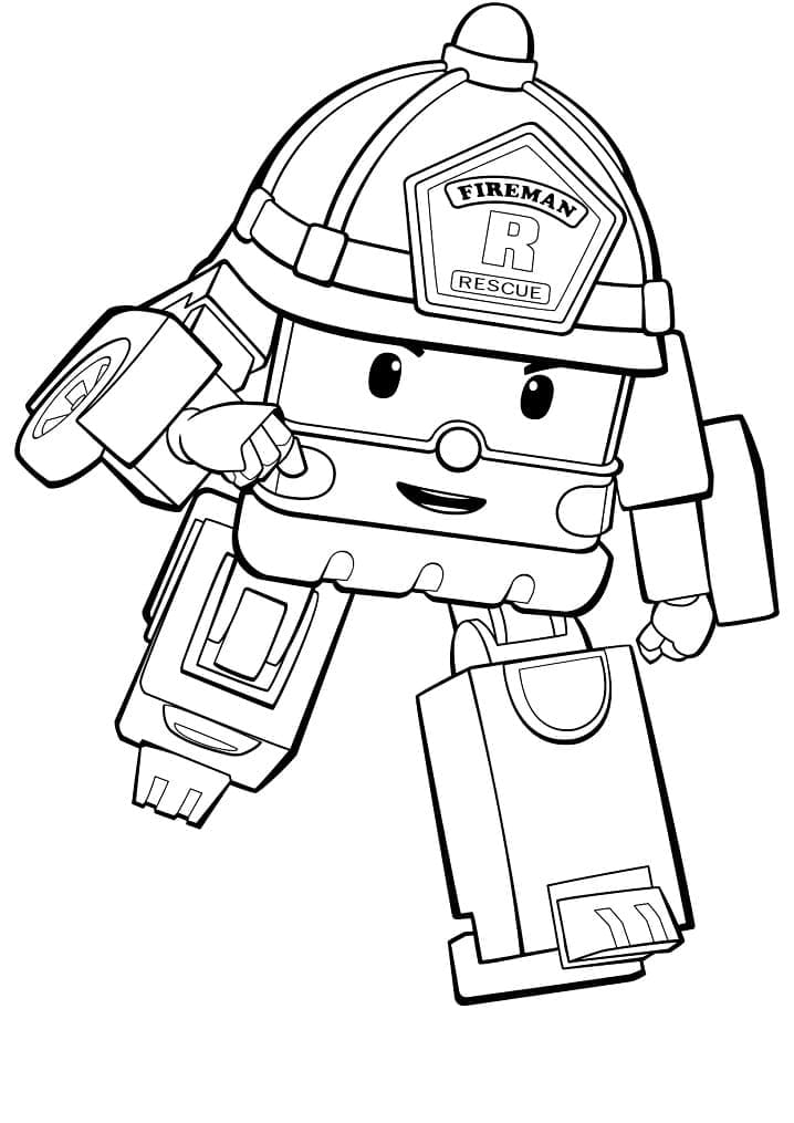 Coloriage robocar poli 18