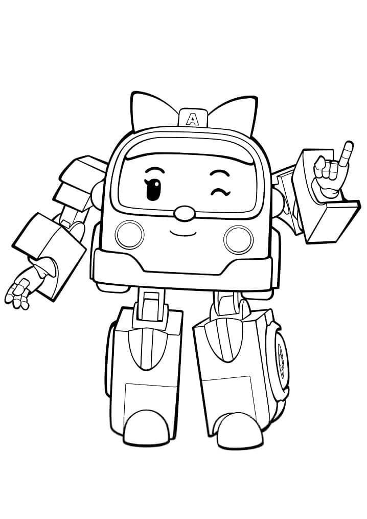 Coloriage robocar poli 19