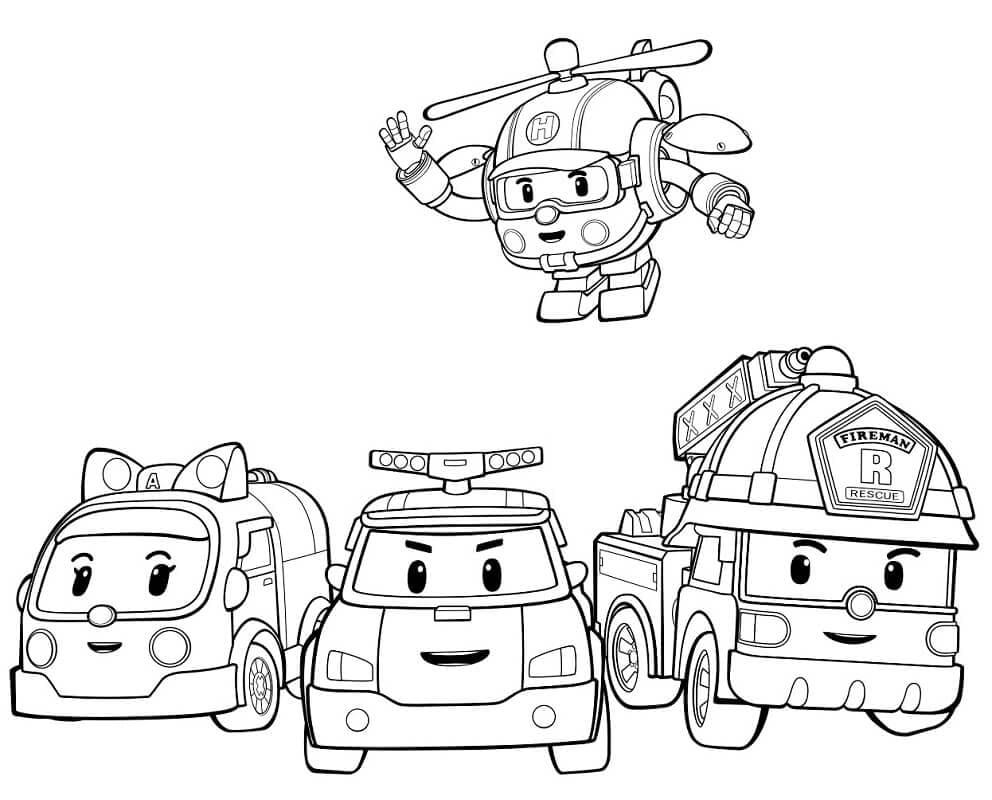 Coloriage robocar poli 2