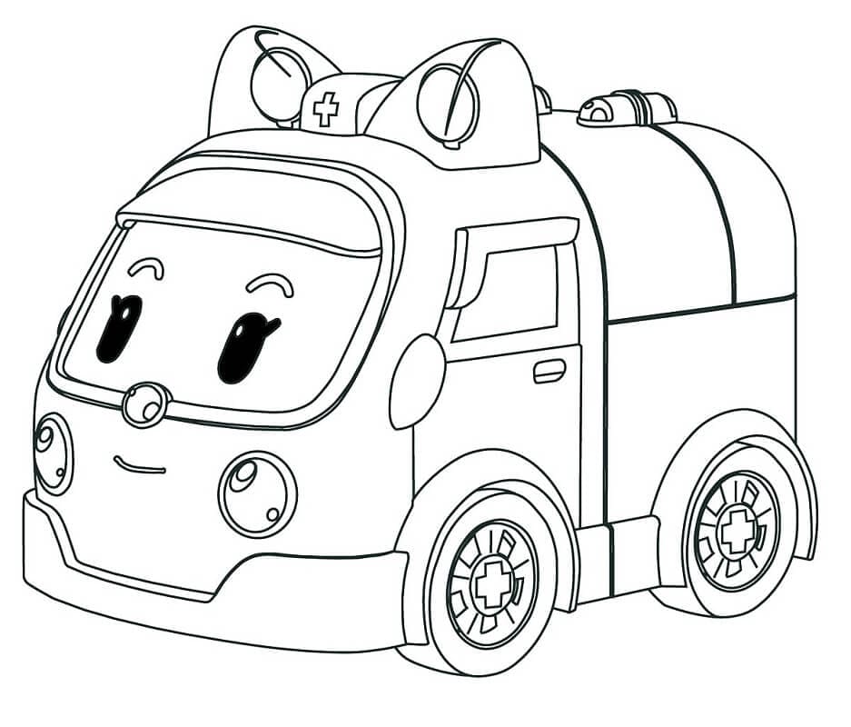 Coloriage robocar poli 6