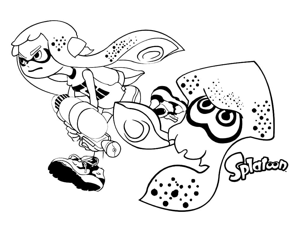 Coloriage splatoon 1