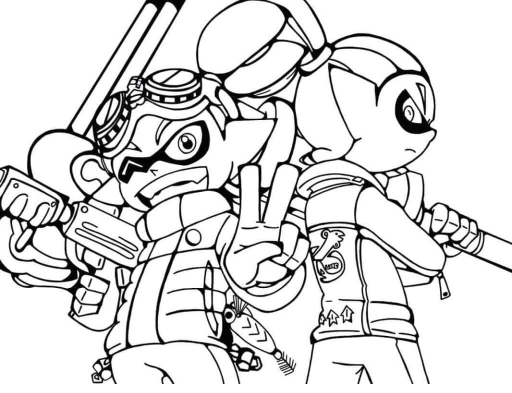 Coloriage splatoon 19