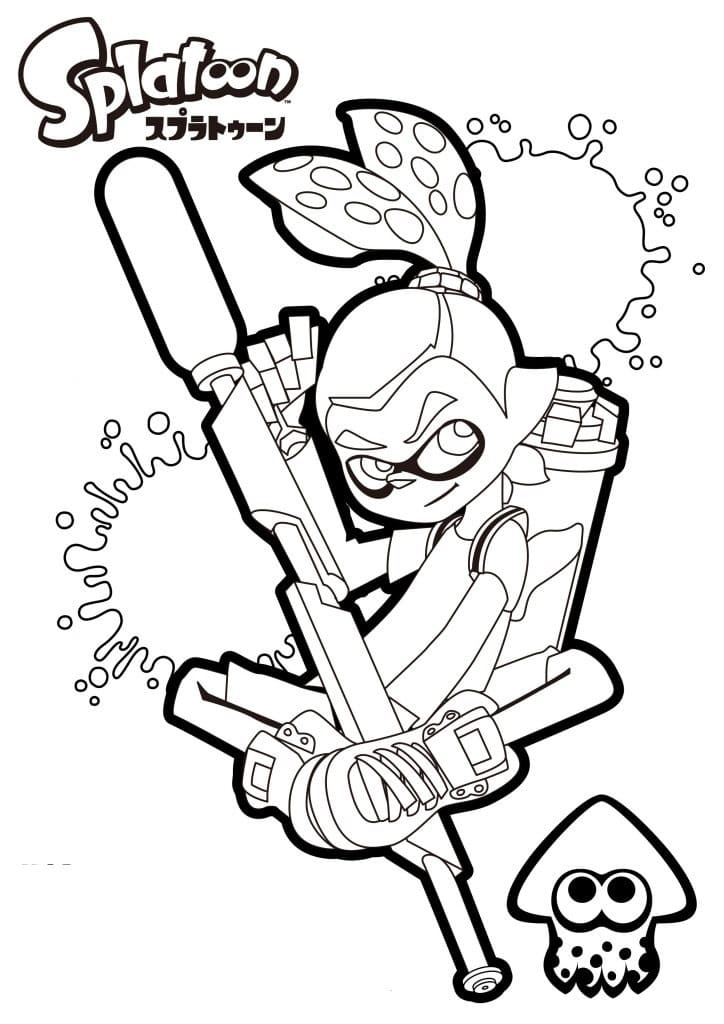 Coloriage Splatoon à imprimer