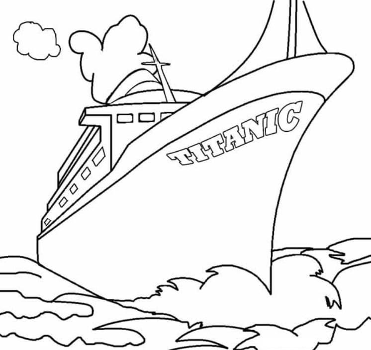 Coloriage Titanic à imprimer