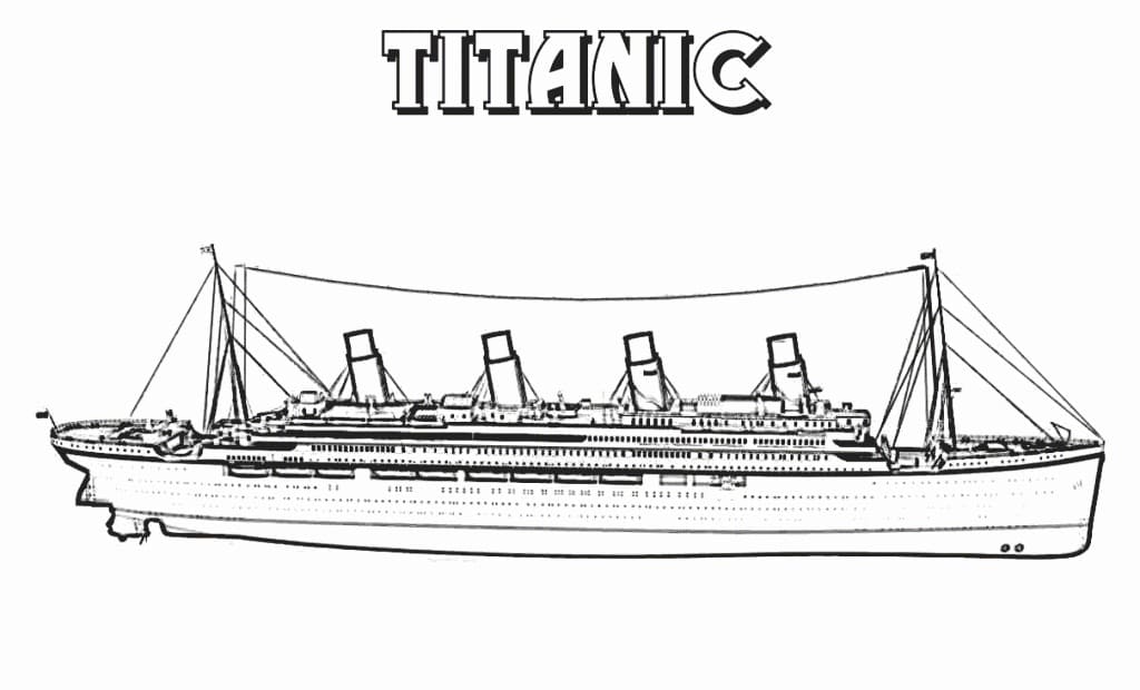 Coloriage titanic 4 à imprimer