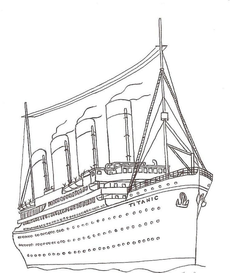 Coloriage titanic 8 à imprimer