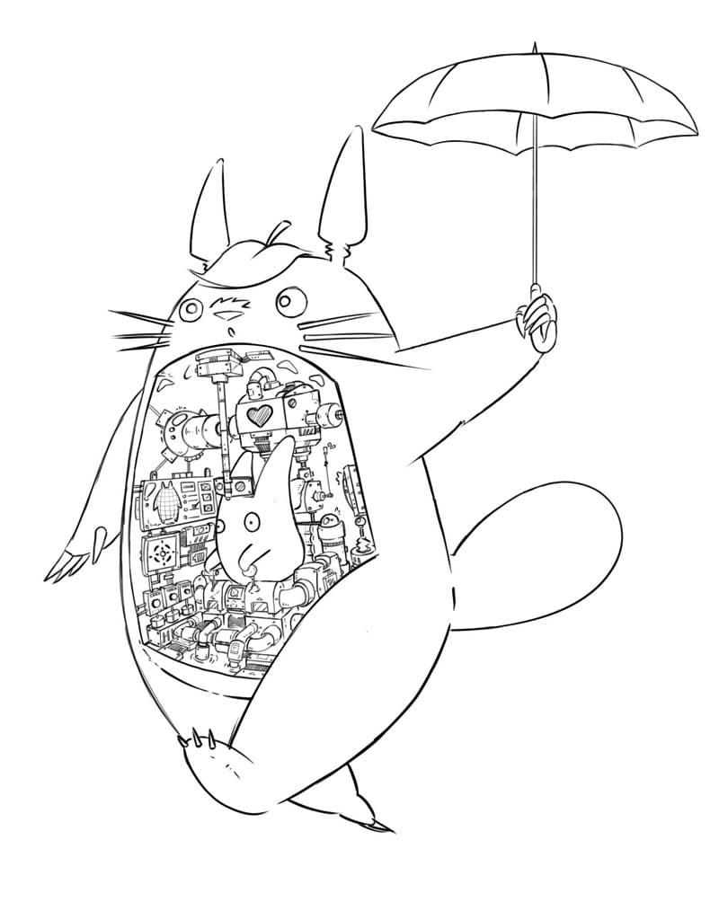 Coloriage totoro 3